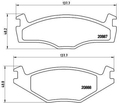 Set di 4 pastiglie freno BREMBO P 85 005