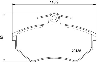 Set di 4 pastiglie freno BREMBO P 85 011
