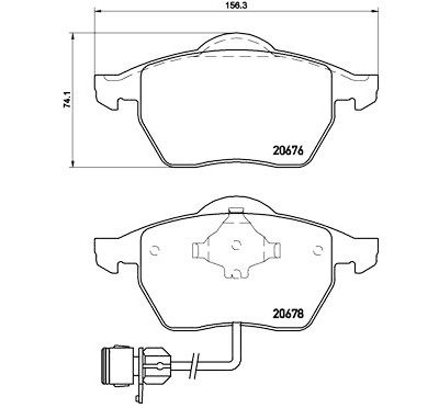 Set di 4 pastiglie freno BREMBO P 85 026