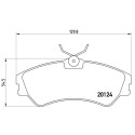 Set di 4 pastiglie freno BREMBO P 85 028
