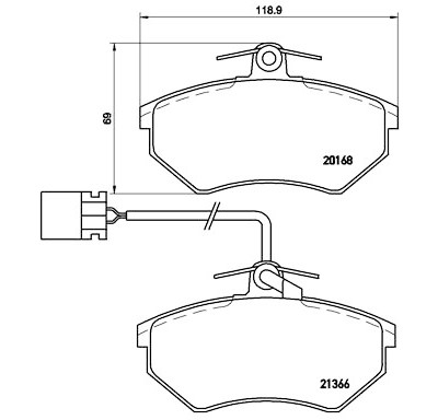 Set di 4 pastiglie freno BREMBO P 85 034