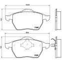 Set di 4 pastiglie freno BREMBO P 85 039