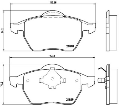 Set di 4 pastiglie freno BREMBO P 85 039