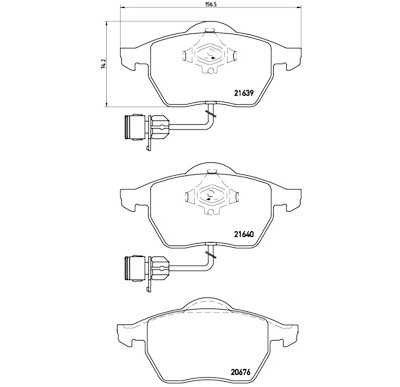 Set di 4 pastiglie freno BREMBO P 85 040