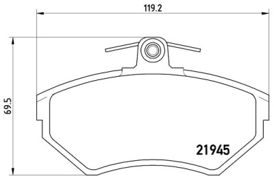 Set di 4 pastiglie freno BREMBO P 85 042