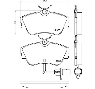 Set di 4 pastiglie freno BREMBO P 85 050