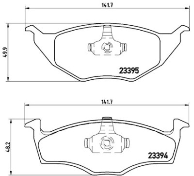 Set di 4 pastiglie freno BREMBO P 85 055