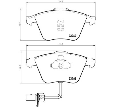 Set di 4 pastiglie freno BREMBO P 85 056