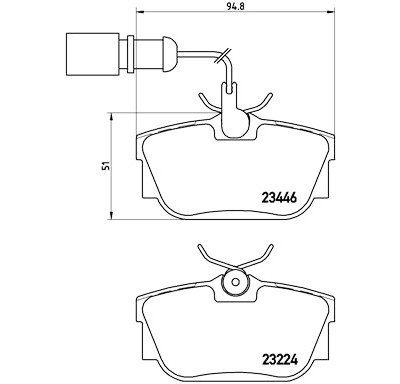Set di 4 pastiglie freno BREMBO P 85 059