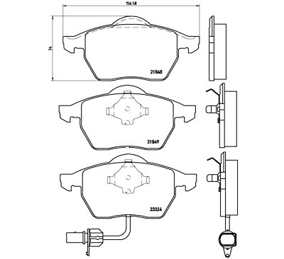 Set di 4 pastiglie freno BREMBO P 85 060