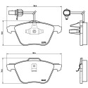 Set di 4 pastiglie freno BREMBO P 85 061
