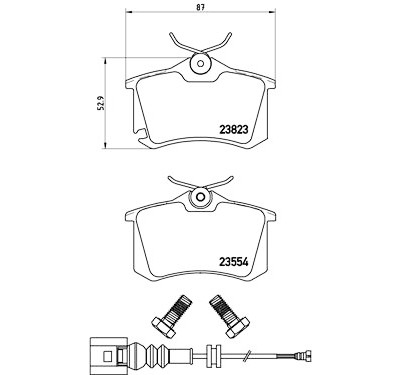 Set di 4 pastiglie freno BREMBO P 85 066