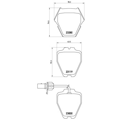 Set di 8 pastiglie freno BREMBO P 85 067