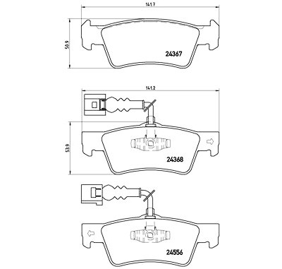 Set di 4 pastiglie freno BREMBO P 85 068
