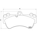 Set di 4 pastiglie freno BREMBO P 85 069