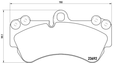 Set di 4 pastiglie freno BREMBO P 85 069