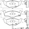 Set di 4 pastiglie freno BREMBO P 85 071