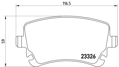 Set di 4 pastiglie freno BREMBO P 85 076
