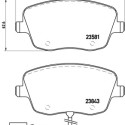 Set di 4 pastiglie freno BREMBO P 85 077
