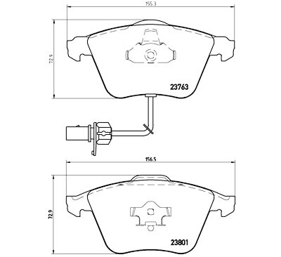Set di 4 pastiglie freno BREMBO P 85 084