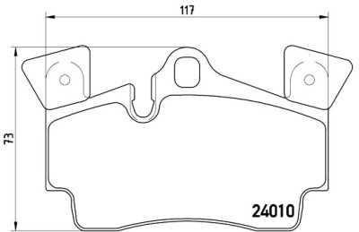 Set di 4 pastiglie freno BREMBO P 85 088