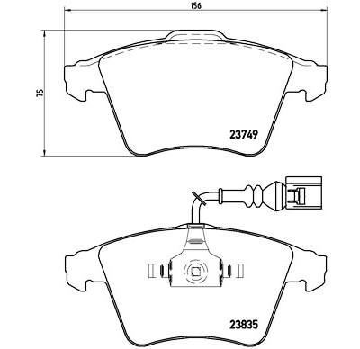 Set di 4 pastiglie freno BREMBO P 85 090