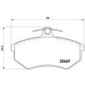 Set di 4 pastiglie freno BREMBO P 85 093