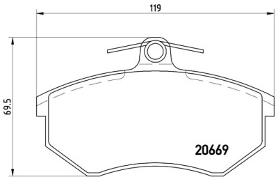Set di 4 pastiglie freno BREMBO P 85 093
