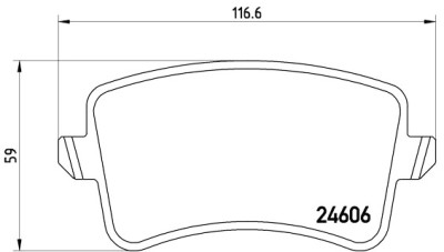 Set di 4 pastiglie freno BREMBO P 85 100