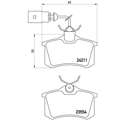 Set di 4 pastiglie freno BREMBO P 85 101