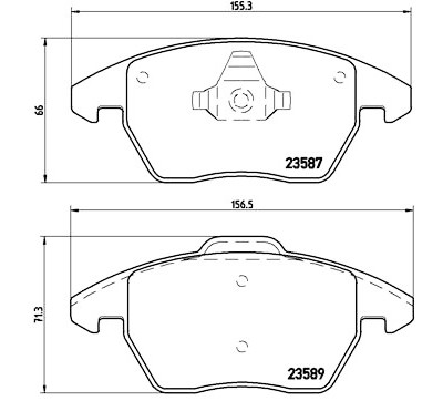 Set di 4 pastiglie freno BREMBO P 85 105