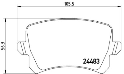 Set di 4 pastiglie freno BREMBO P 85 108