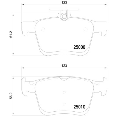 Set di 4 pastiglie freno BREMBO P 85 125