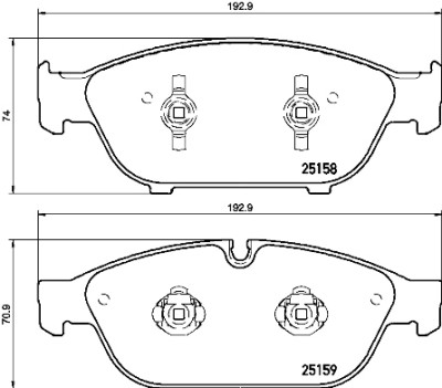 Set di 4 pastiglie freno BREMBO P 85 127