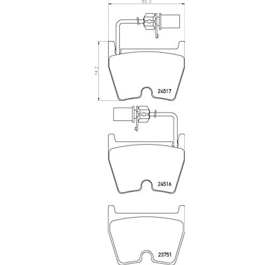 Set di 8 pastiglie dei freni