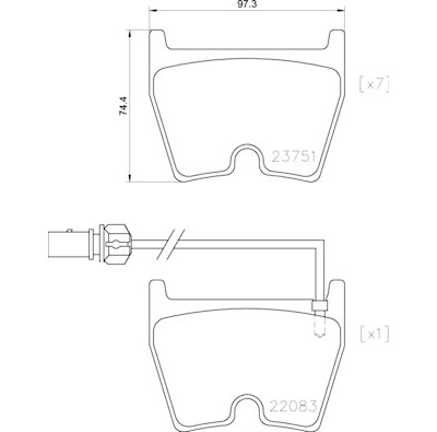Set di 4 pastiglie freno BREMBO P 85 139