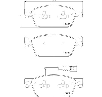 Set di 4 pastiglie freno BREMBO P 85 141