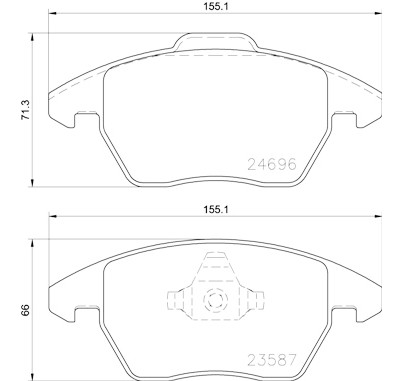 Set di 4 pastiglie freno BREMBO P 85 148