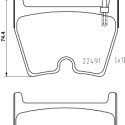 Set di 8 pastiglie freno BREMBO P 85 152