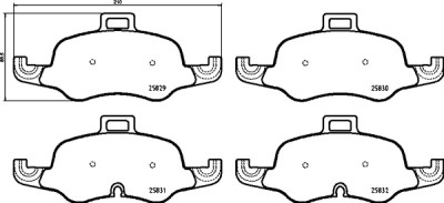 Set di 4 pastiglie freno BREMBO P 85 160