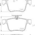 Set di 4 pastiglie freno BREMBO P 85 162