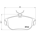 Set di 4 pastiglie freno BREMBO P 86 007