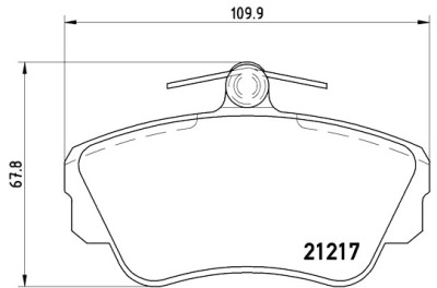 Set di 4 pastiglie freno BREMBO P 86 010