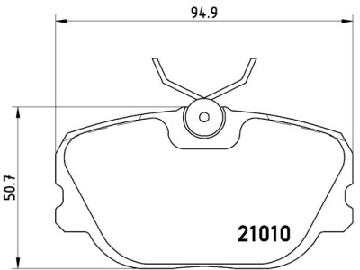 Set di 4 pastiglie freno BREMBO P 86 011