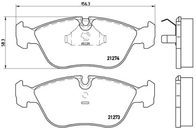 Set di 4 pastiglie freno BREMBO P 86 013
