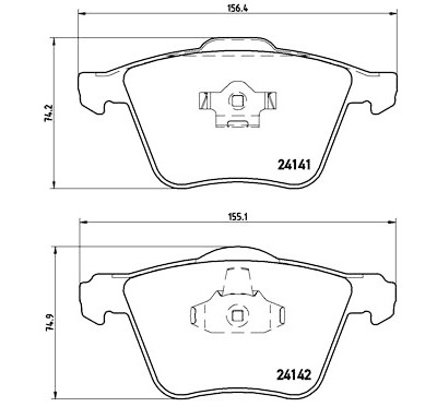 Set di 4 pastiglie freno BREMBO P 86 018