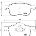 Set di 4 pastiglie freno BREMBO P 86 020