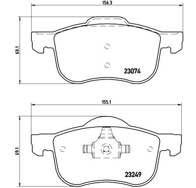 Set di 4 pastiglie freno BREMBO P 86 020