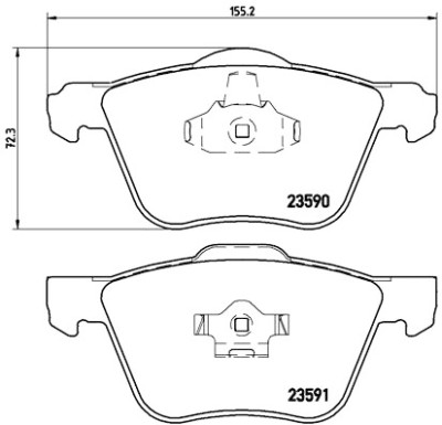Set di 4 pastiglie freno BREMBO P 86 022