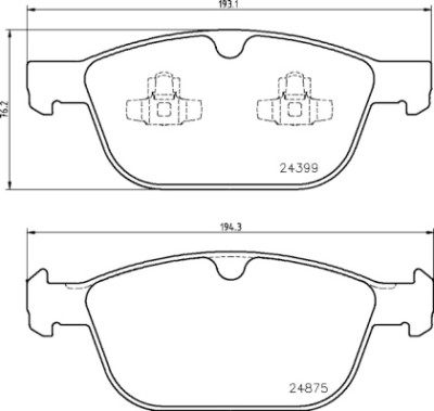 Set di 4 pastiglie freno BREMBO P 86 023